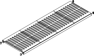 Police k regálu 500 mm, délka 1291 mm
