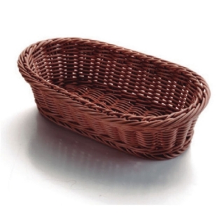 Košík na pečivo polypropylenový oválný 28 × 16 cm, tmavý