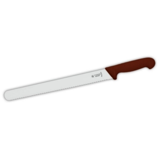 Nůž uzenářský vlnité ostří 31 cm - hnědý